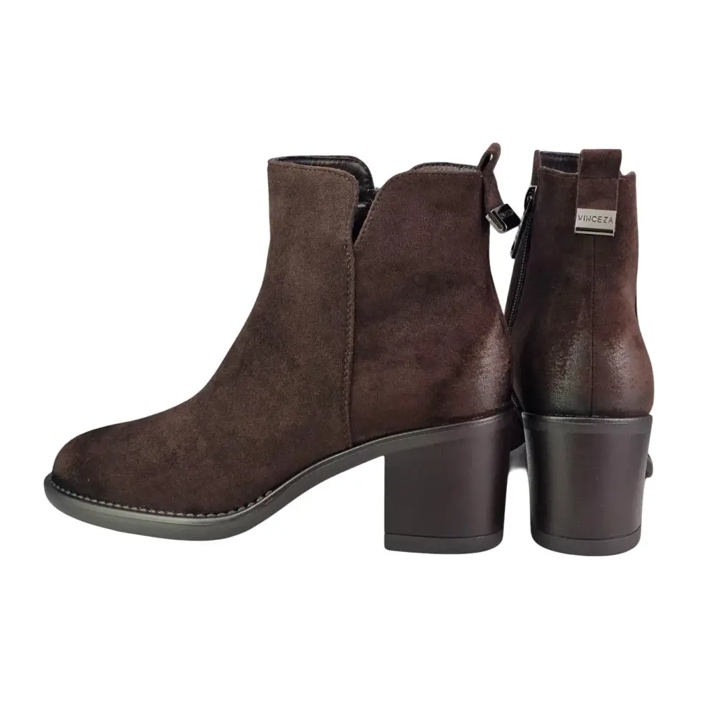 Botki damskie VINCEZA 58650 Brąz zamsz - miniatura 7
