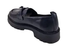 Skórzane loafersy ESTETIC 62187 skóra Czarny