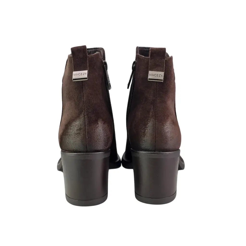 Botki damskie VINCEZA 58650 Brąz zamsz - miniatura 5