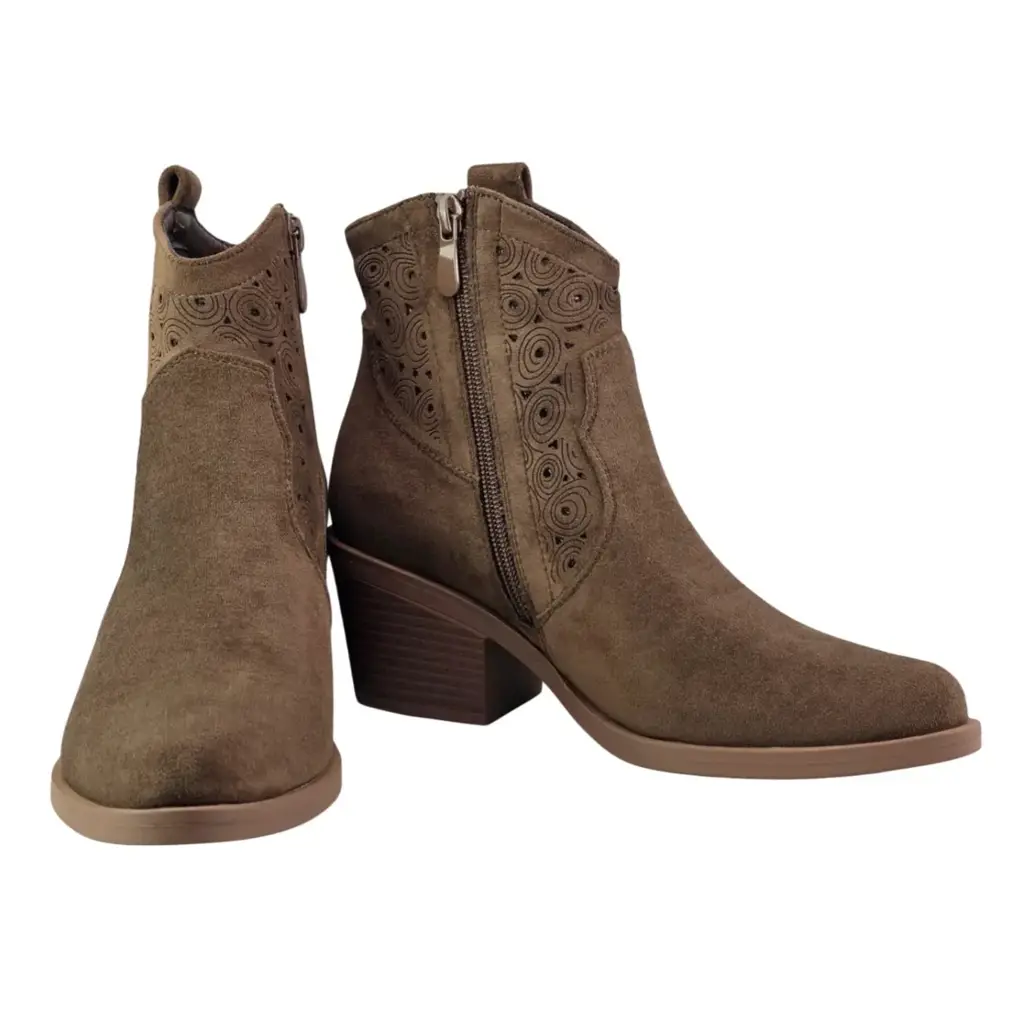 Botki damskie S.BARSKI HY62-8147 Brązowy - miniatura 7