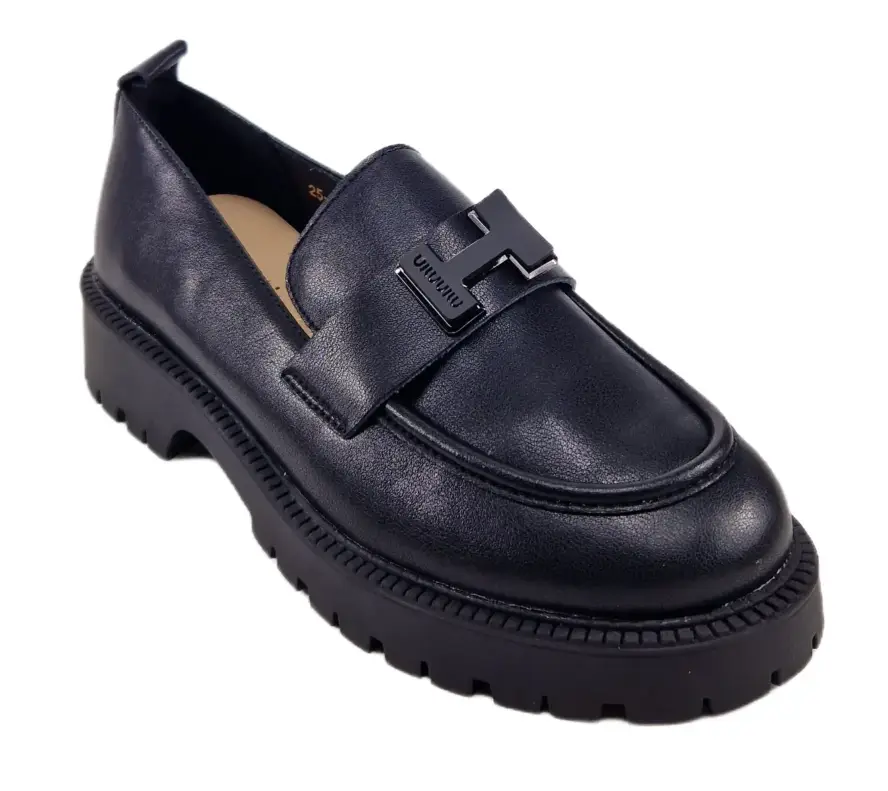 Skórzane loafersy ESTETIC 62187 skóra - zdjęcie 5
