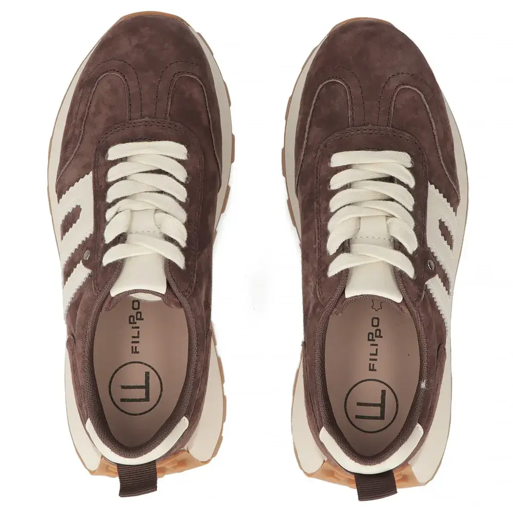 Sneakersy damskie skórzane DP6743 - zdjęcie 5