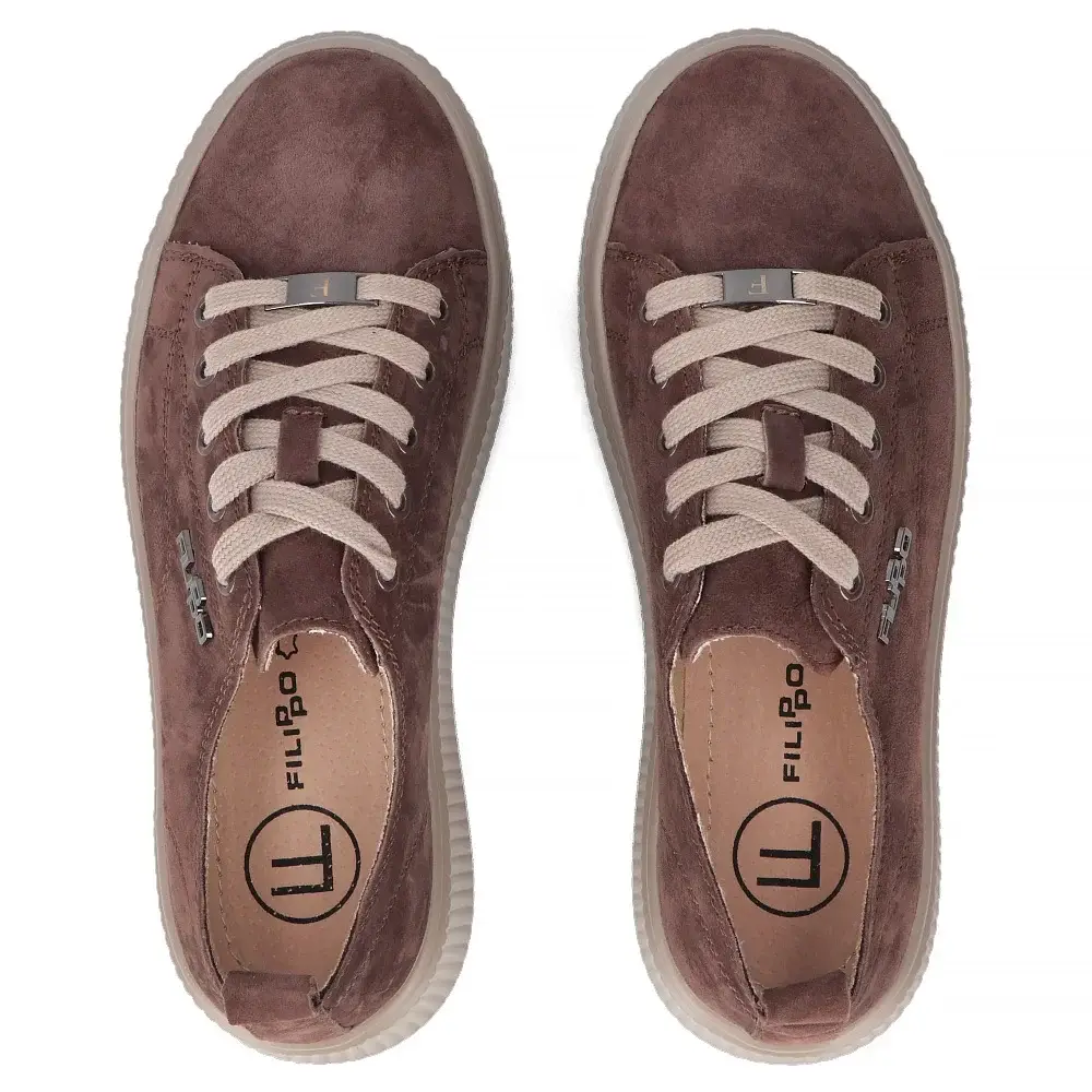 Sneakersy Damskie Skórzane FILIPPO DP6122 - zdjęcie 4