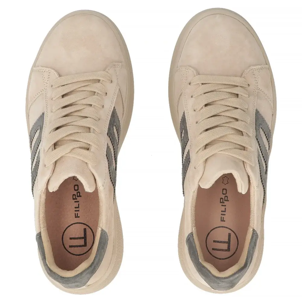 Sneakersy damskie skórzane FILIPPO DP7175 - zdjęcie 5