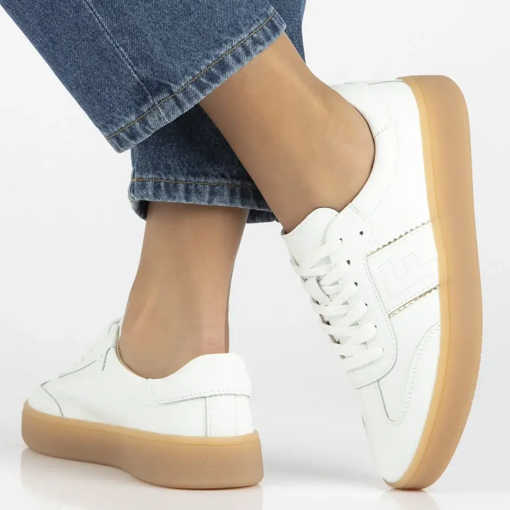 Sneakersy damskie skórzane FILIPPO DP7543 - zdjęcie 7