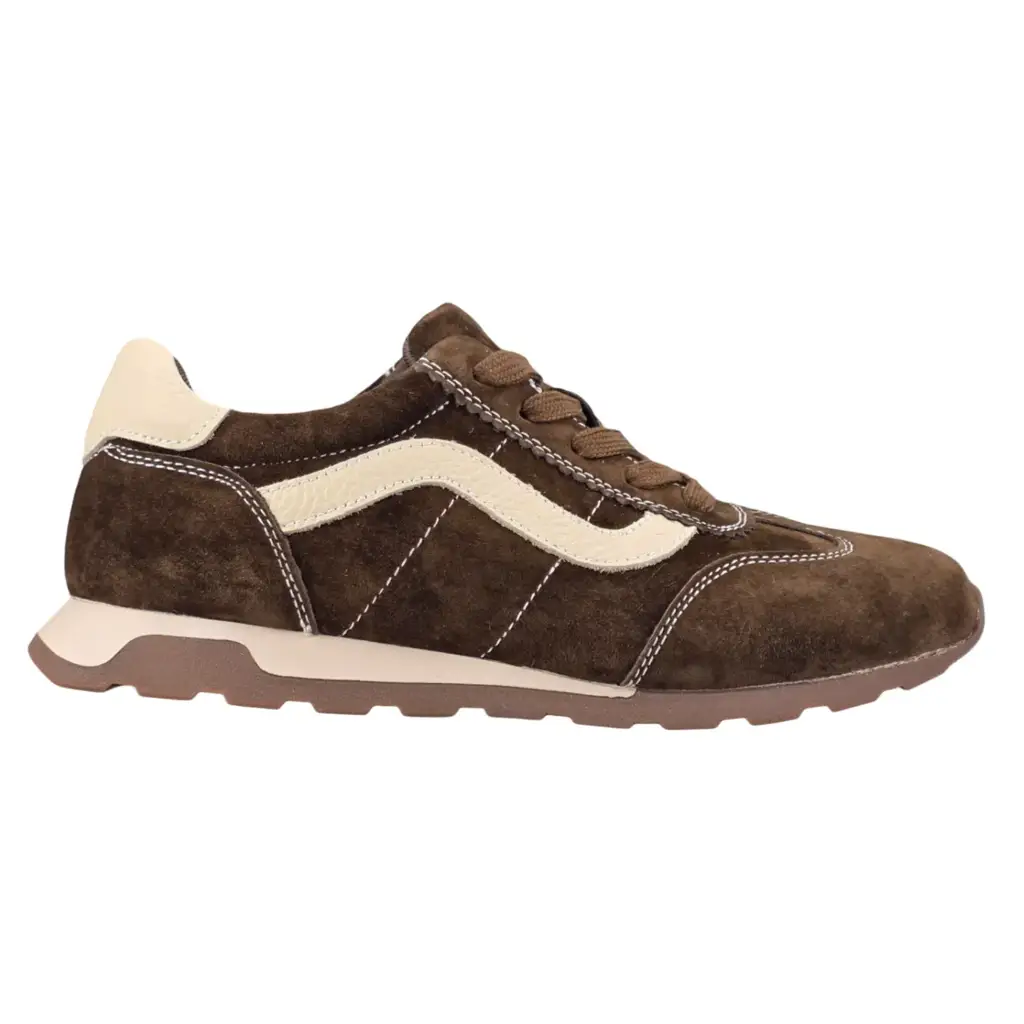 Sneakersy damskie skórzane VINCEZA 79638 czekolada skóra - zdjęcie 3