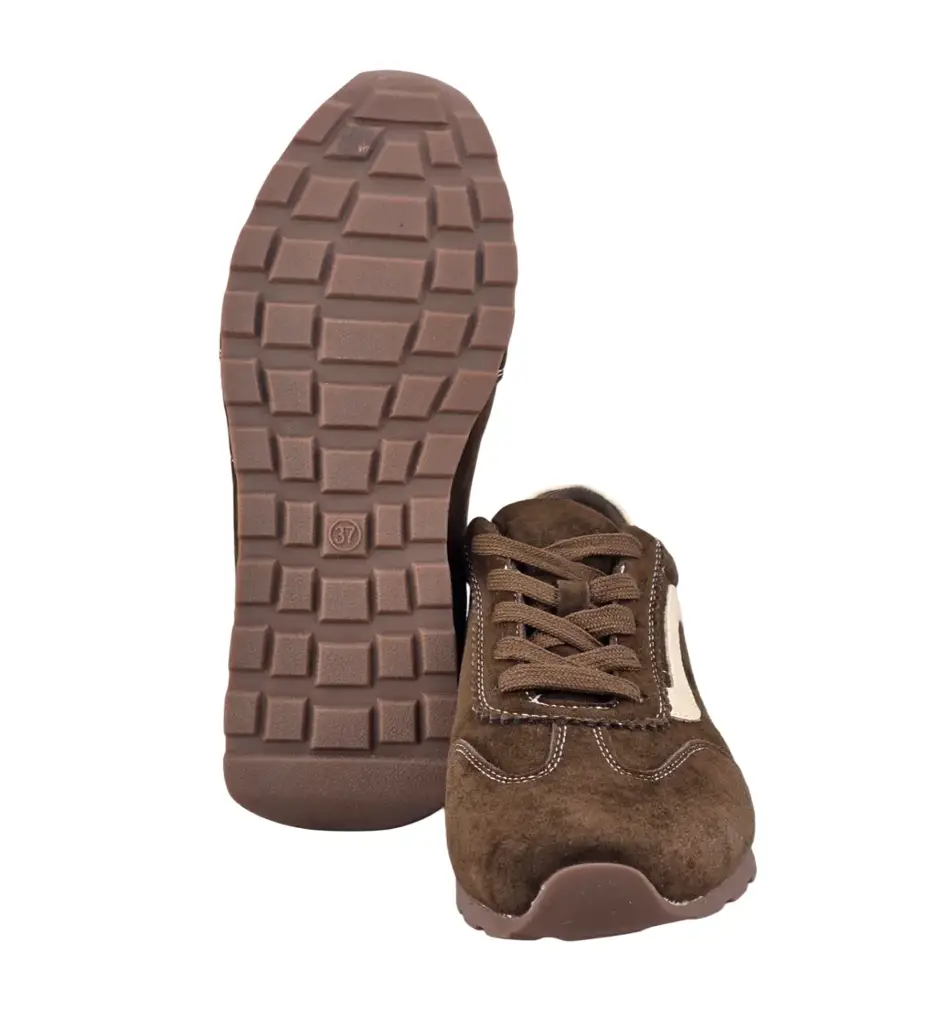 Sneakersy damskie skórzane VINCEZA 79638 czekolada skóra - zdjęcie 7