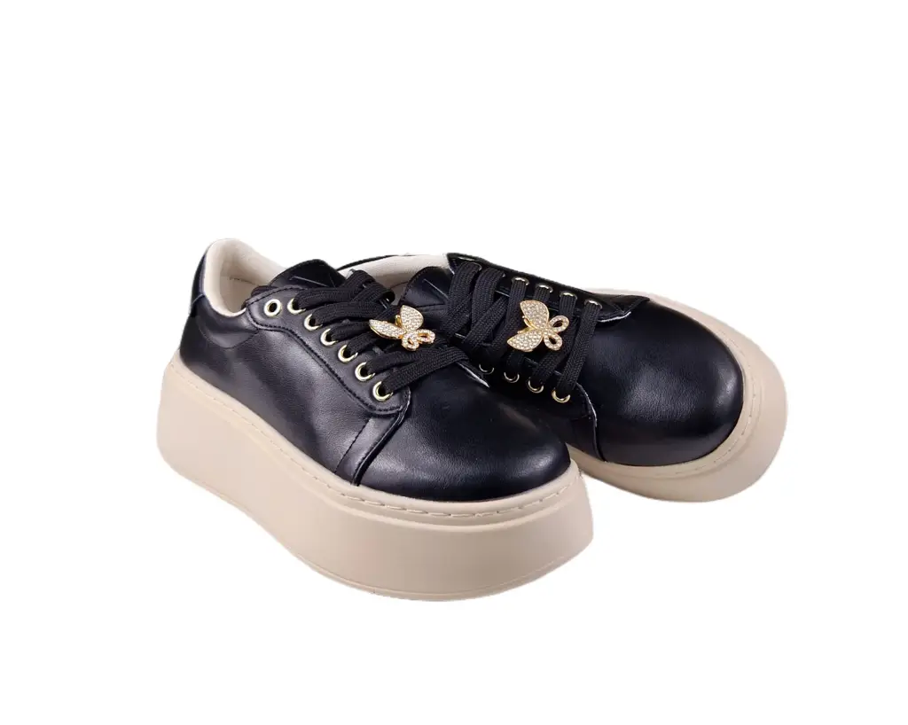 Sneakersy z ozdobą VINCEZA 89101 skóra - zdjęcie 6