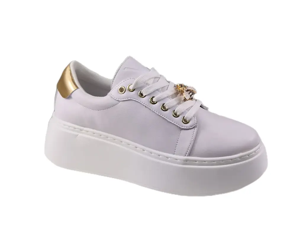 Sneakersy z ozdobą VINCEZA 89101 skóra - zdjęcie 7