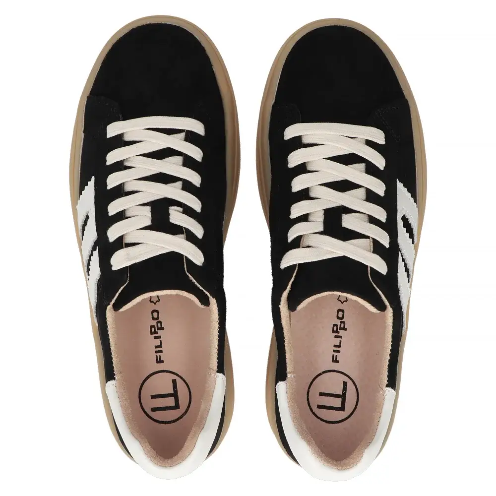 Zamszowy sneakers FILIPPO DP6744 - zdjęcie 5