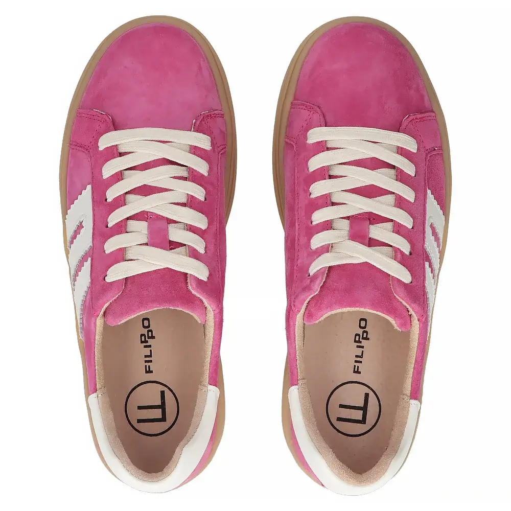 Zamszowy sneakers FILIPPO DP6744 - zdjęcie 10
